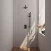 Brauer Carving 5-S-133 thermostatische inbouw regendouche 3-weg omstelling SET 37 mat zwart