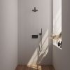 Brauer Carving 5-S-184 thermostatische inbouw regendouche met drukknoppen SET 49 mat zwart