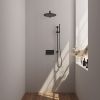 Brauer Carving 5-S-197 thermostatische inbouw regendouche met drukknoppen SET 62 mat zwart
