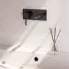 Brauer Edition 5-S-083-S2 inbouw wastafelmengkraan met rechte uitloop en afdekplaat model A2 mat zwart