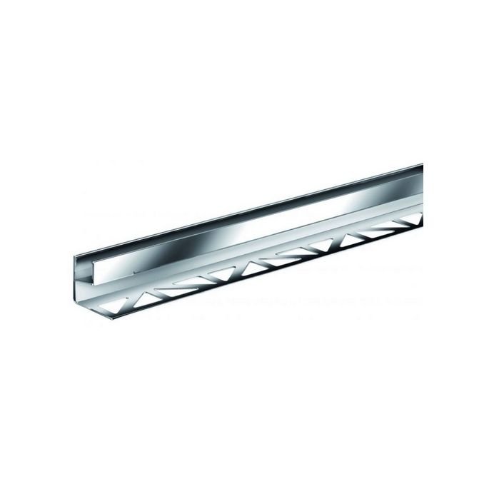 Blanke Aqua Glas 2042840210 glasprofiel 2100x25x12mm RVS verchroomd