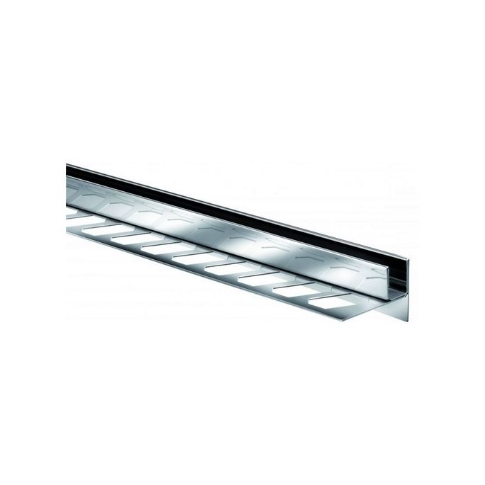 Blanke Aqua Keil Glas 1932840098L glas afsluitprofiel 980x34mm links RVS verchroomd