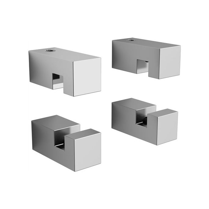 Clou Hold Me CL080100229 spiegelklemmen (4 stuks) chroom