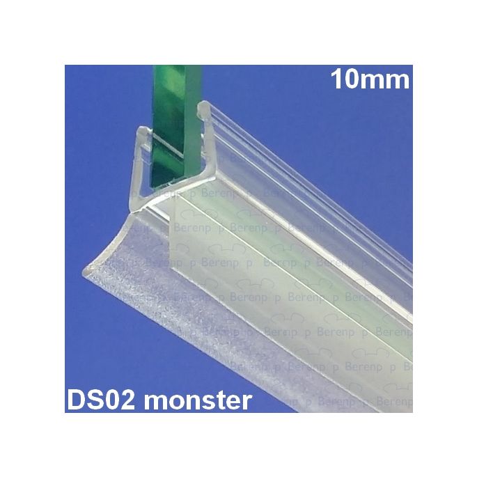 Exa-Lent Universal monsterstukje doucherubber type DS02 - 2cm lengte en geschikt voor glasdikte 10mm - 2 flapjes