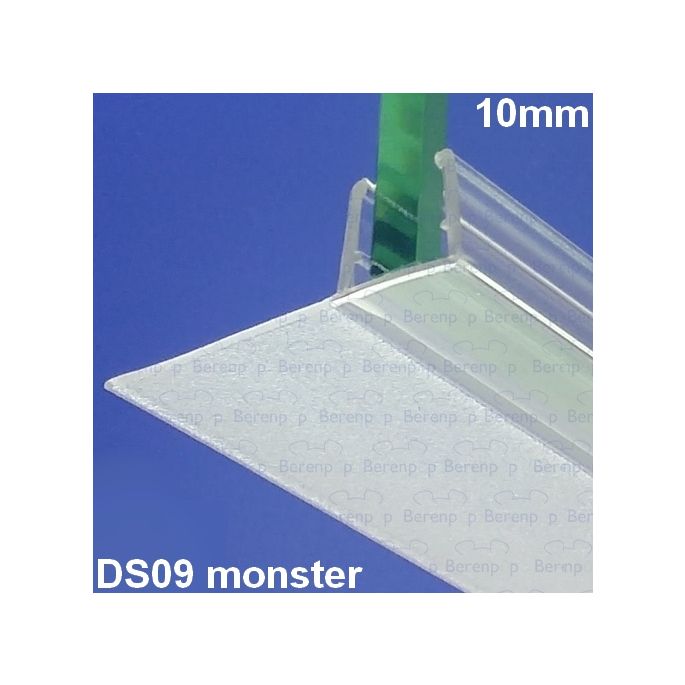 Exa-Lent Universal monsterstukje doucherubber type DS09 - 2cm lengte en geschikt voor glasdikte 10mm - 1 flap horizontaal