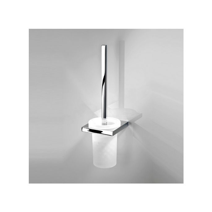 Decor Walther 0848000 DW 94 toiletborstelgarnituur wand gesatineerd glas/ chroom