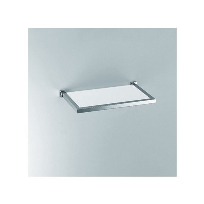 Decor Walther Bloque/ Corner 0560800 CO GLA30 planchet 300mm wit gesatineerd glas/ chroom