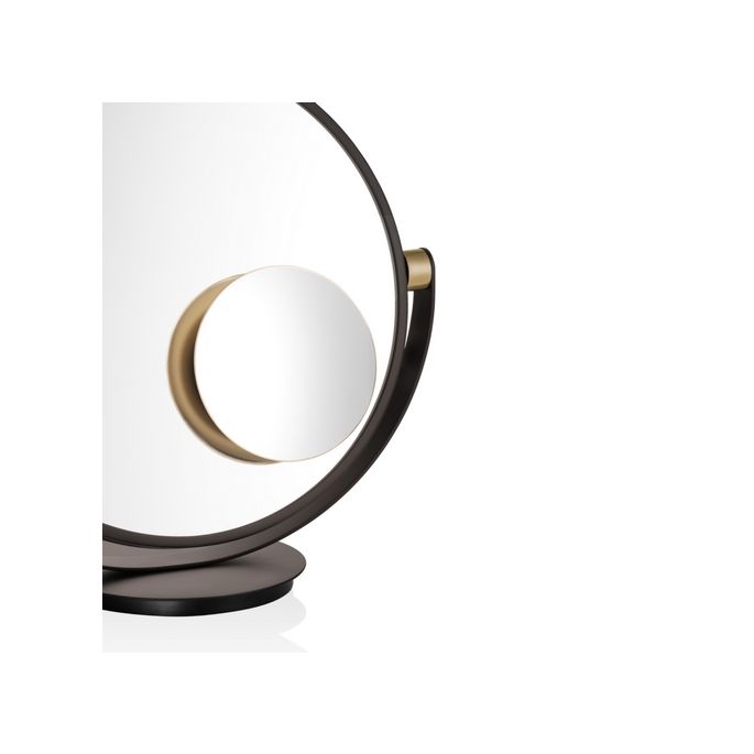 Decor Walther 0123082 Vanity opzetspiegel voor Vanity tafelspiegel vergroting 5x mat goud