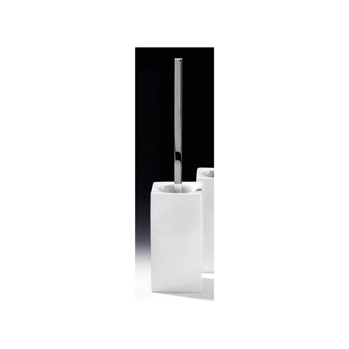 Decor Walther 0840600 DW 6201 toiletborstelgarnituur staand porselein wit/ chroom
