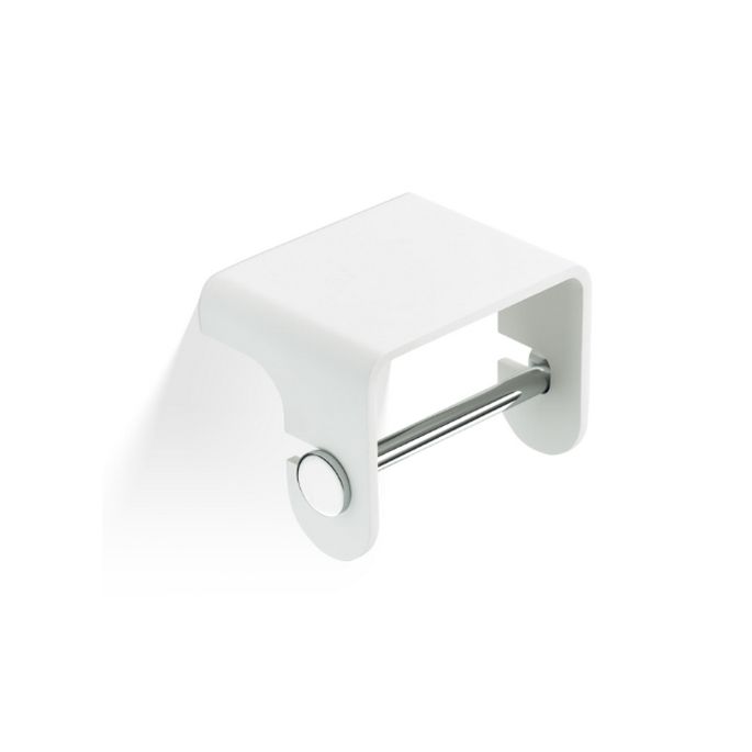 Decor Walther 0974555 Stone TPH4 toiletrolhouder wit/ RVS geborsteld