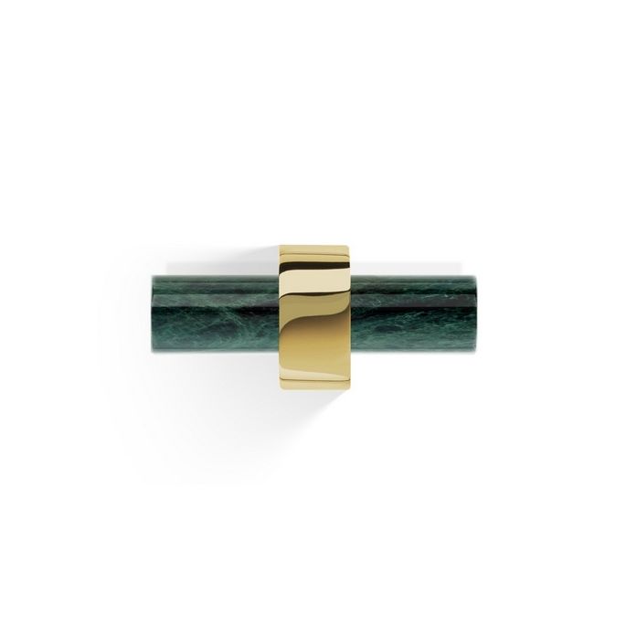 Decor Walther Century 0586382 CENTURY HAK2 dubbele haak groen marmer/ goud mat