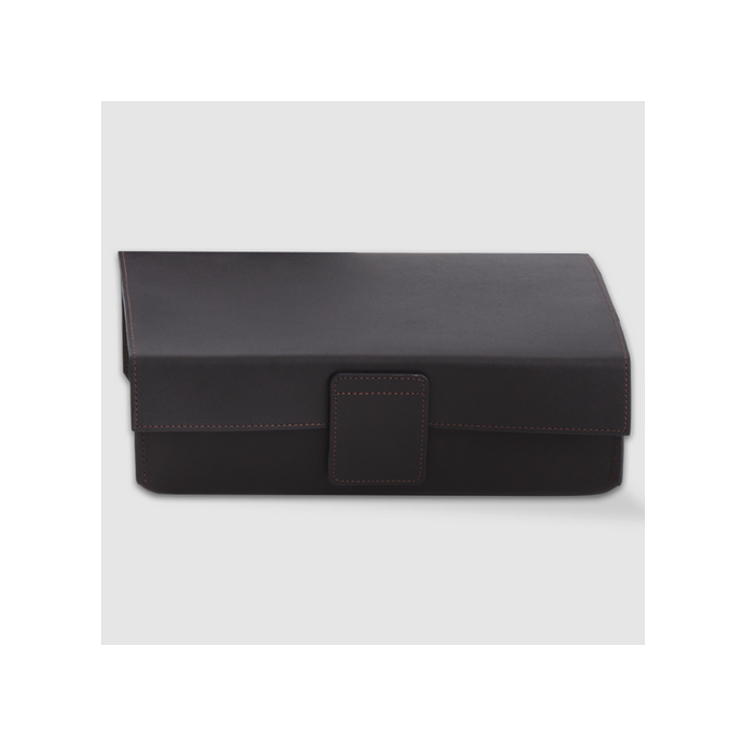 Decor Walther Nappa 0938690 NAPPA UTBD multi box met deksel echt leer zwartbruin