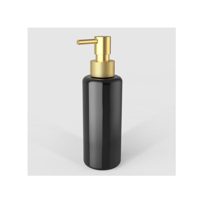 Decor Walther Porter 0863182 TT PORTER zeepdispenser zwart glas mat goud