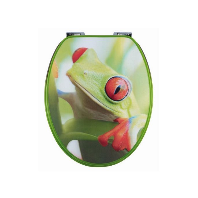 Diaqua Paris 3D 31171001 toilet seat with lid 3D motif Frog