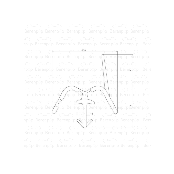 Duscholux  250420.01.001.2100 dichtstrip, 210cm, wit