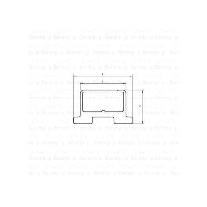 Duscholux  620236.01.001.2100 magneetprofiel, 210cm, wit