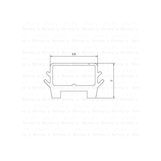 Duscholux  620668.01.001.2100 magneetprofiel, 210cm, wit