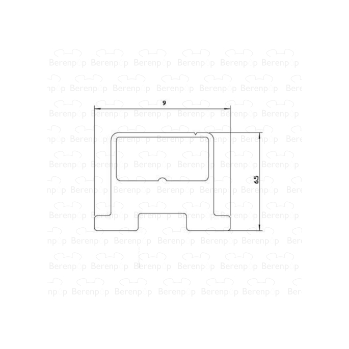 Duscholux  620201.01.001.2150 magneetprofiel, 215cm, wit