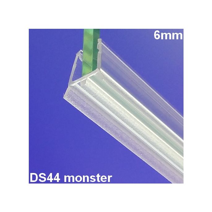 Exa-Lent Universal monsterstukje doucherubber type DS44 - 2cm lengte en geschikt voor glasdikte 6mm - afdichtingsprofiel