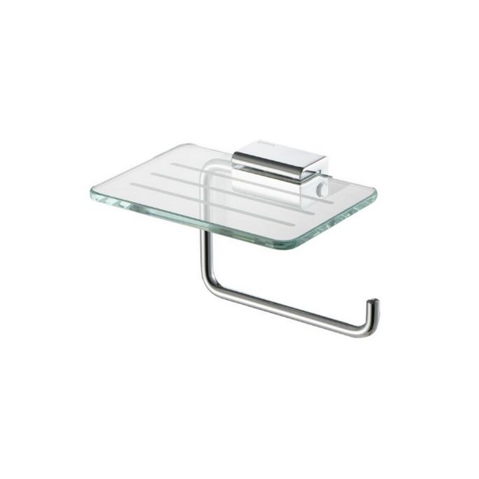 Geesa AIM 91842402 toiletrolhouder met planchet chroom