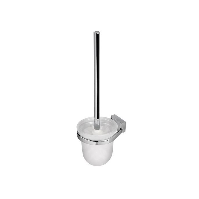 Geesa Bloq 7010 toiletborstelhouder (witte borstelkop) chroom (OUTLET)