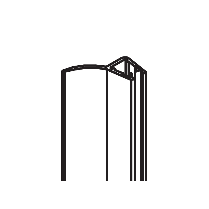 HSK Atelier Pur E77057 F1 dichting verticaal, 200cm, 8mm *niet meer leverbaar*