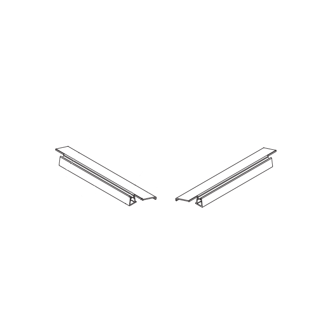 HSK Atelier Pur E77058 set glasdorpellijsten tbv onderzijde 4-delige hoekinstap met schuifdeuren *niet meer leverbaar*