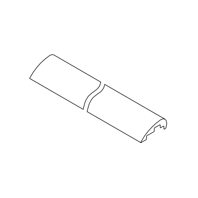HSK E100050-68 waterdorpel, 100cm, mat zwart