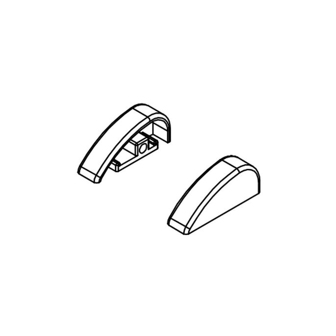 HSK E100211-17-41 afdekkapjes voor waterdorpel, chroom