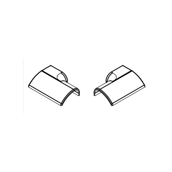 HSK E100211-19-04 afdekkapjes voor waterdorpel, wit