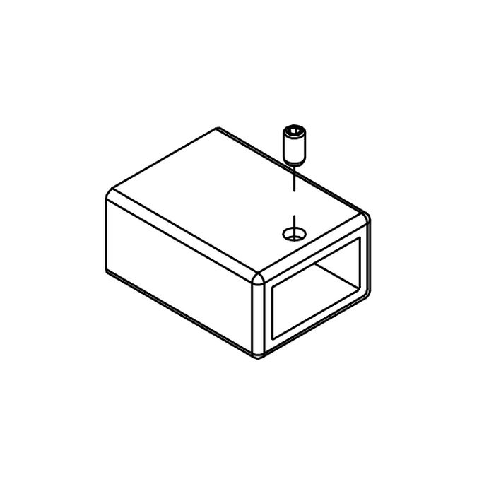 HSK E100344-41 wandhouder voor stabilisatiesteun (hol profiel) chroom