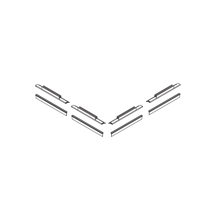 HSK Exklusiv E85058 glasdorpellijsten voor hoekinstap met draaivouwdeuren L + R, 6mm *niet meer leverbaar*