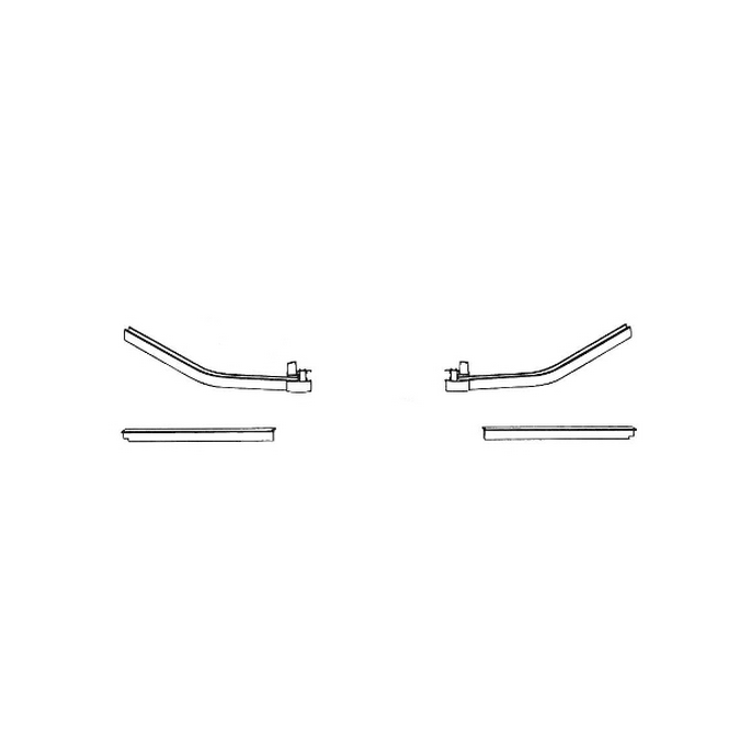 HSK Exklusiv E85059 glasdorpellijsten met eindkapjes chroom tbv 2-delige vijfhoek L + R, 6mm *niet meer leverbaar*