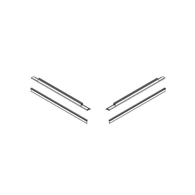 HSK Noblesse E76058 set afdichtingsprofielen 100cm tbv hoekinstap *niet meer leverbaar*