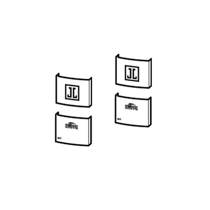 Huppe 1002, 054246 set afdekkapjes t.b.v. scharnieren (4 stuks) *niet meer leverbaar*