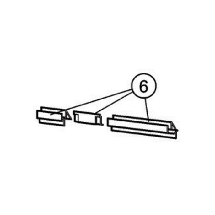 Huppe 1002, 054836 set afvoerprofielen voor pendeldeur