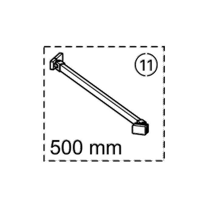 Huppe Design elegance - Design pure, 027901 stabilisatiebeugel 500mm