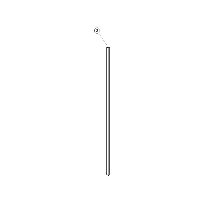 Huppe X1, 061262 verticale afdichtingsstrip, vast segment