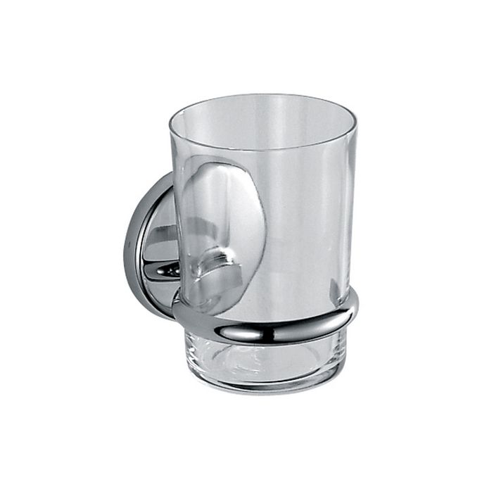 Inda Colorella A23100CR03 bekerhouder helder transparant glas/ chroom