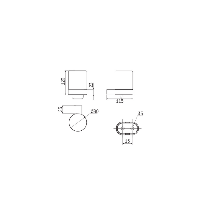 Inda Mito 2000 A20670WM21 zeepdispenser gesatineerd glas mat wit