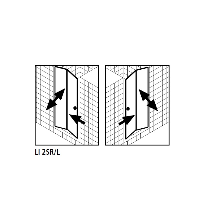 Kermi 2534986 set spatwaterdichtingen 2 x 98,5cm - 5mm