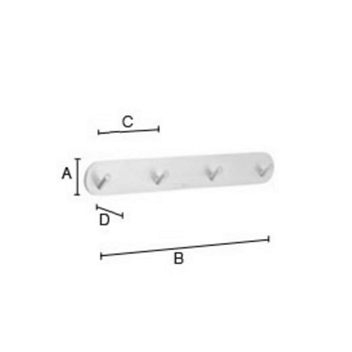 Smedbo Beslagsboden B1083 design hakenrek mini geborsteld edelstaal