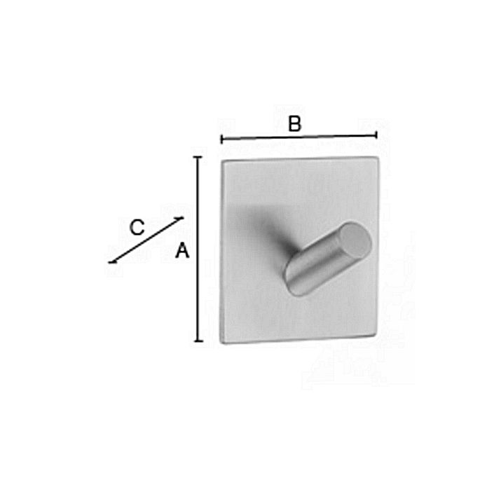 Smedbo Beslagsboden B1092 design handdoekhaak geborsteld edelstaal