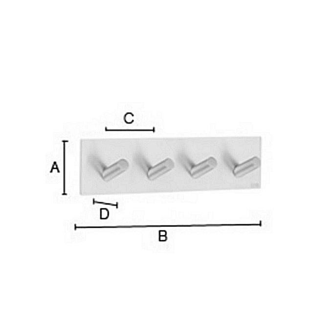 Smedbo Beslagsboden BK1096 design hakenrek gepolijst edelstaal