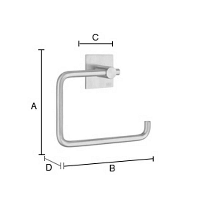 Smedbo Beslagsboden B1132 toiletrolhouder geborsteld edelstaal