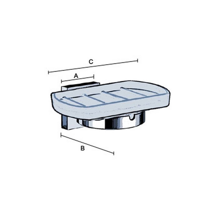 Smedbo House RS342 zeepschaalhouder mat chroom