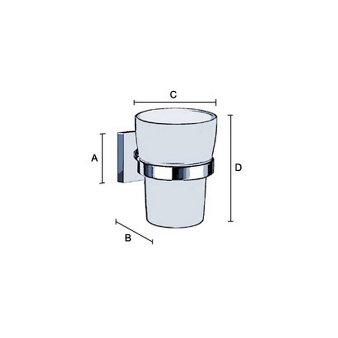 Smedbo House RB343P bekerhouder zwart