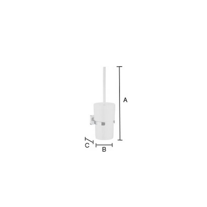 Smedbo Ice OK333P toiletborstelgarnituur chroom