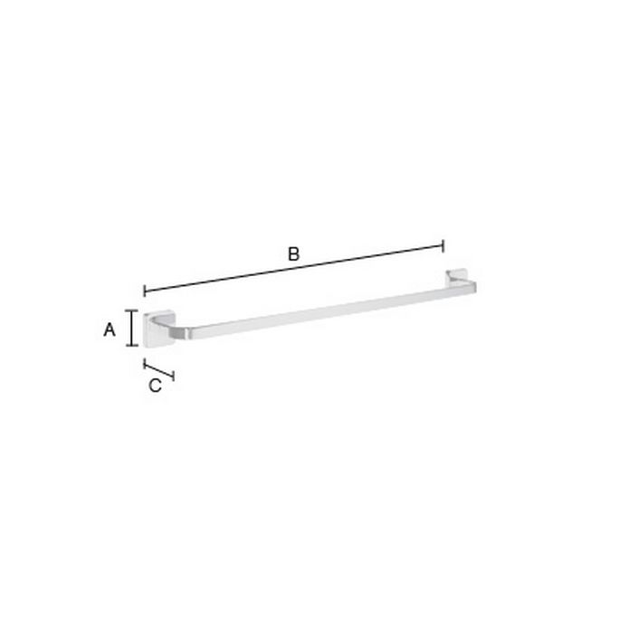 Smedbo Ice OK3465 handdoekhouder 80cm chroom (OUTLET)