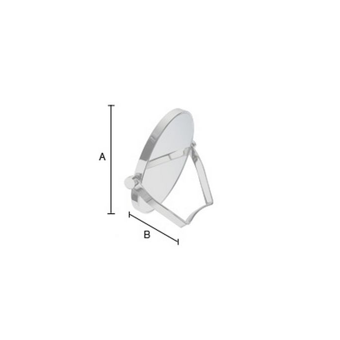 Smedbo Outline FK443 reisspiegel draaibaar met reistas 5x chroom